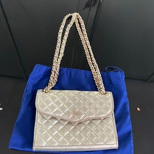 Rebecca Minkoff gold leather handbag